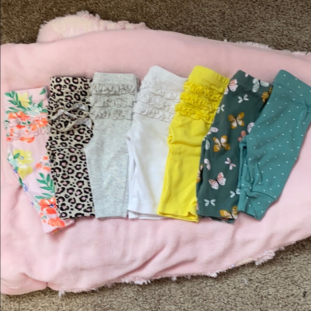 7 pairs baby girl pants